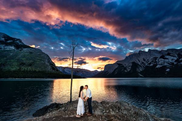Pre-wedding portrait in Banff