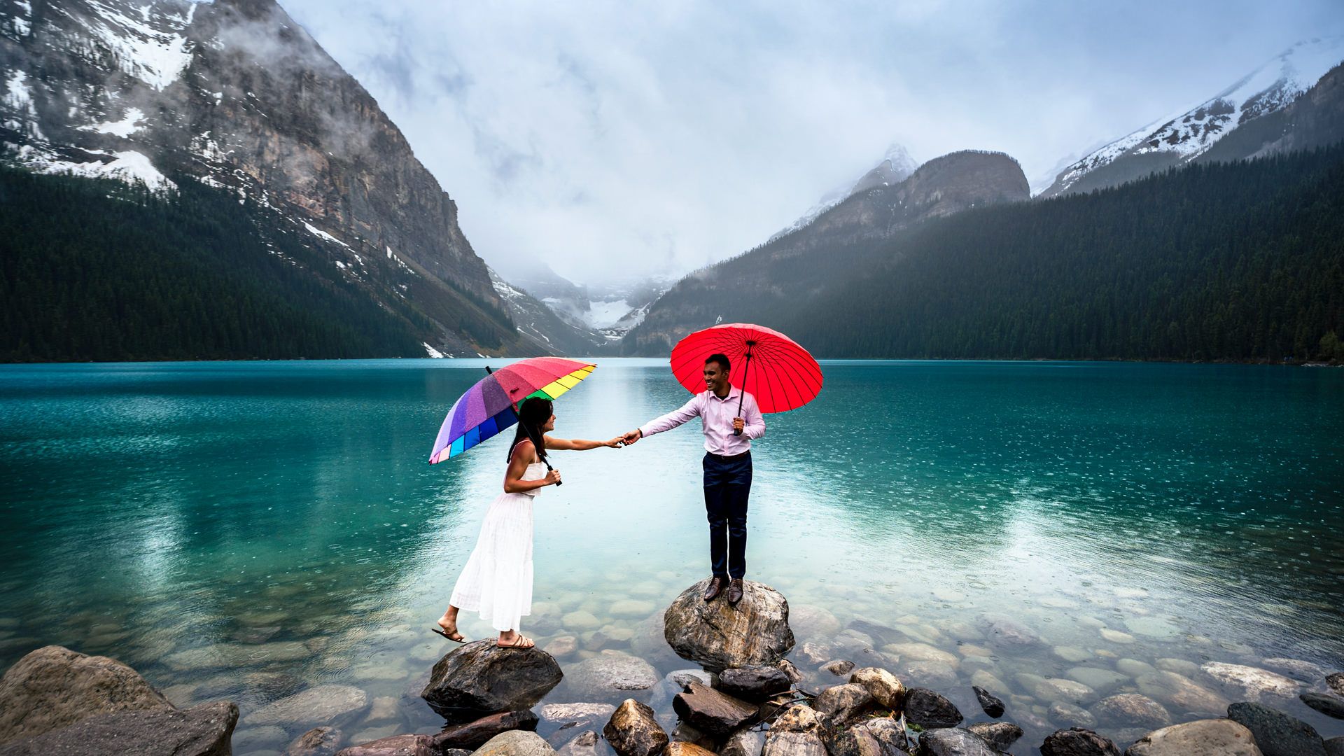 
<p>Banff Wedding Photography at Bow Lake. </p>
