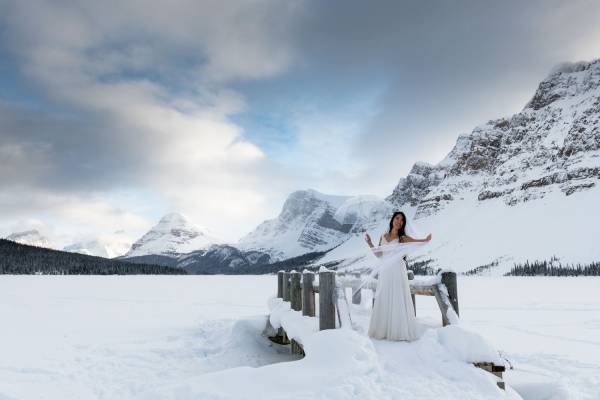 Bridal portrait Banff