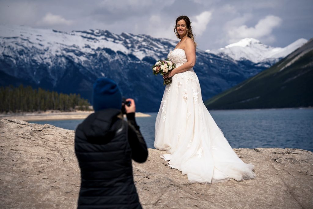 Eliza Slobodzian Banff Wedding Photographer in action | 4Eyes Photography