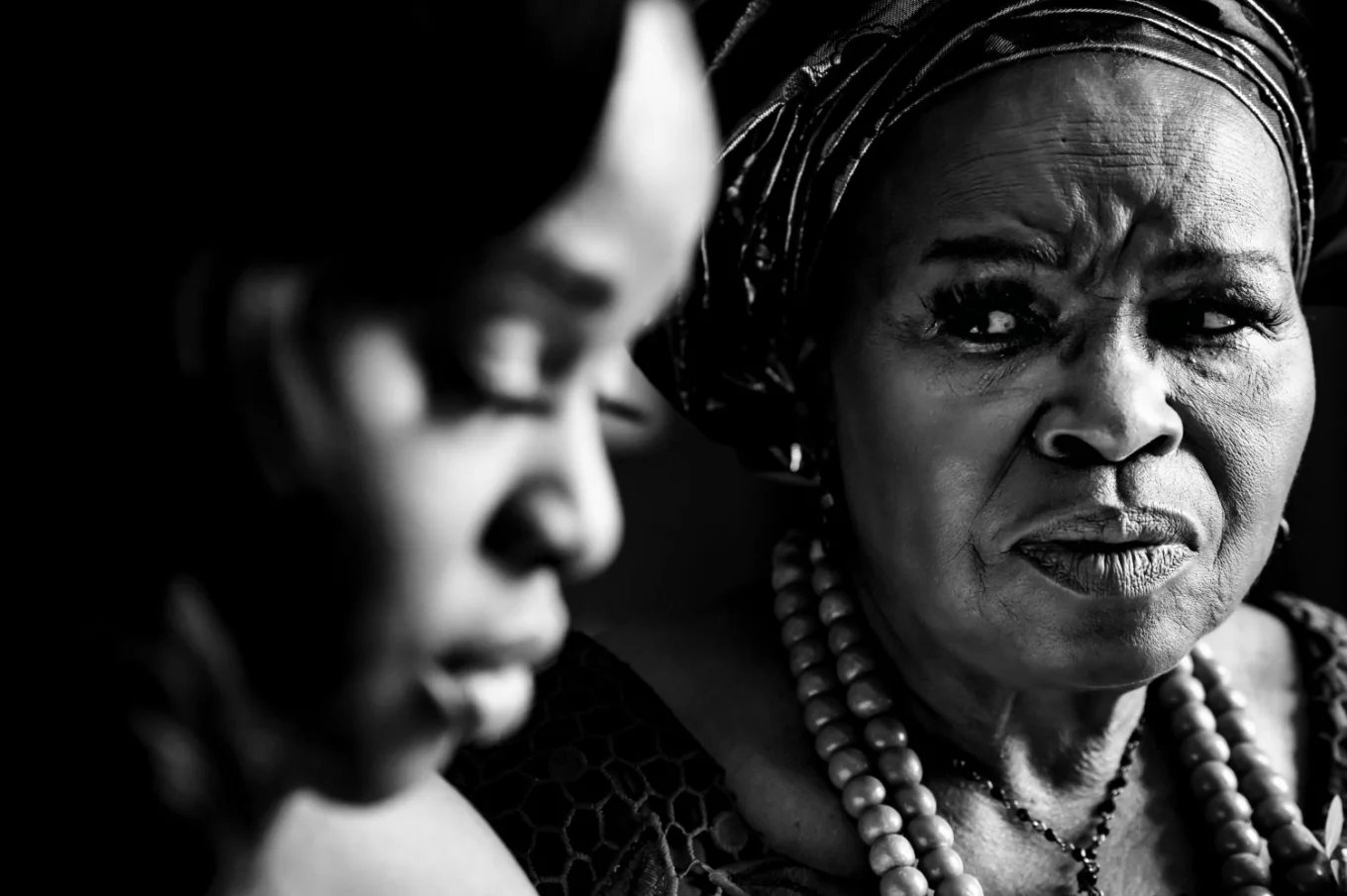 Mother looks at his daughter which will be getting married.