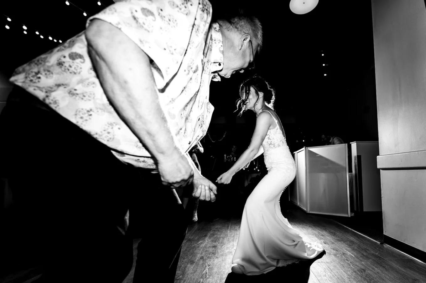 Fun dance floor at the Calgary wedding