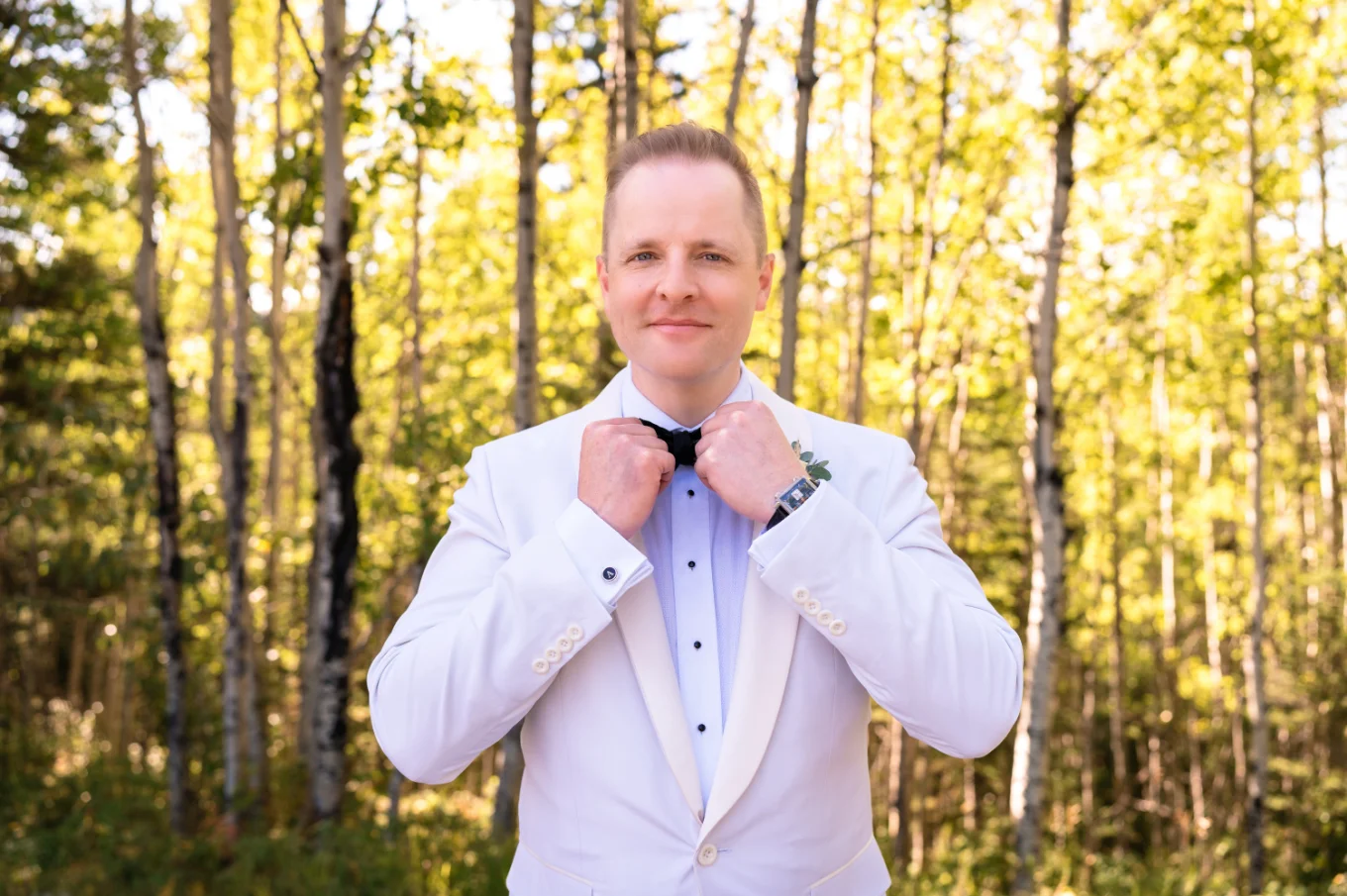 Groom's portrait in Calgary