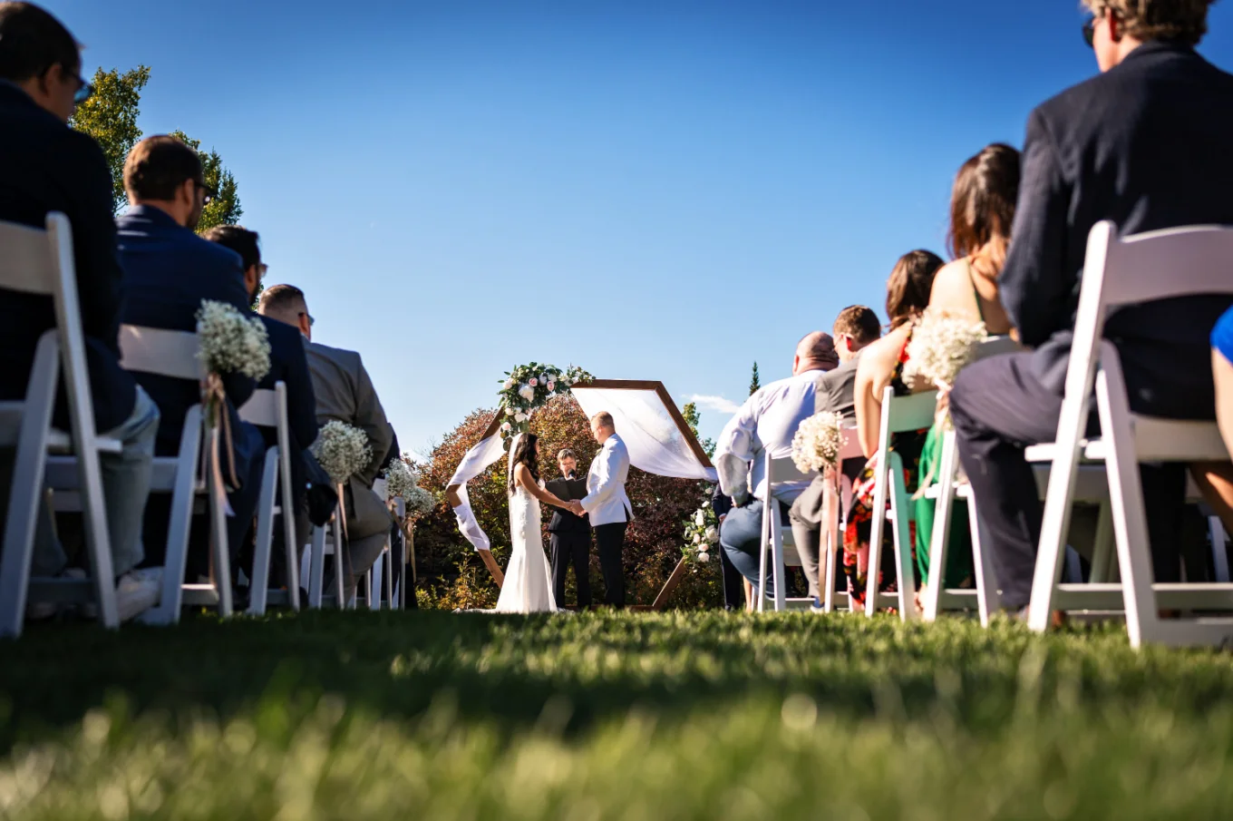 Calgary Wedding Photography of the bride and groom getting marrried