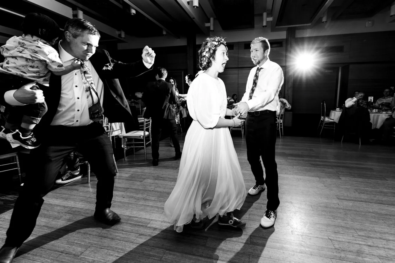 Calgary Wedding Dance Floor full of people dancing