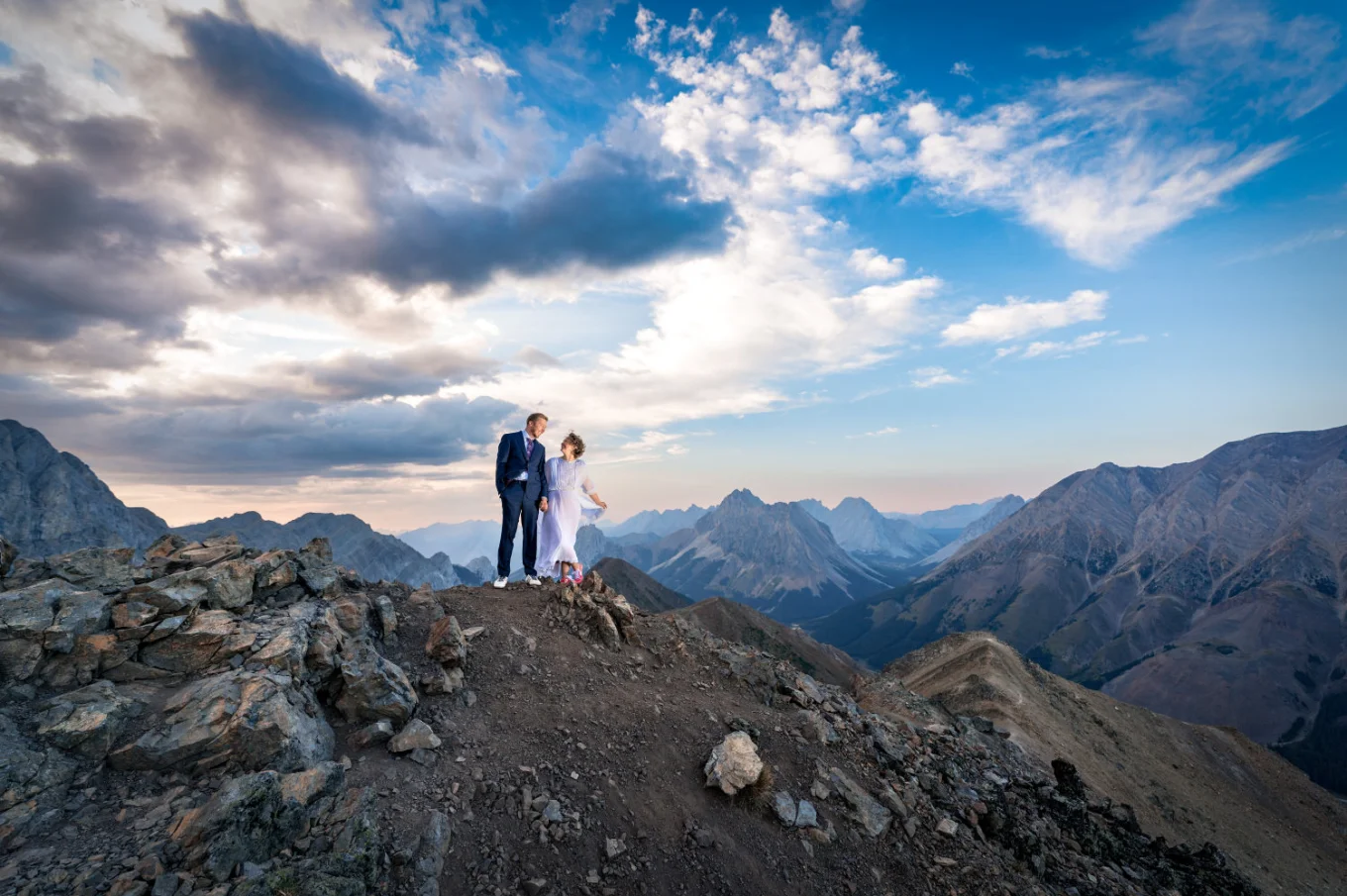Banff Elopement at the peak of the mountain