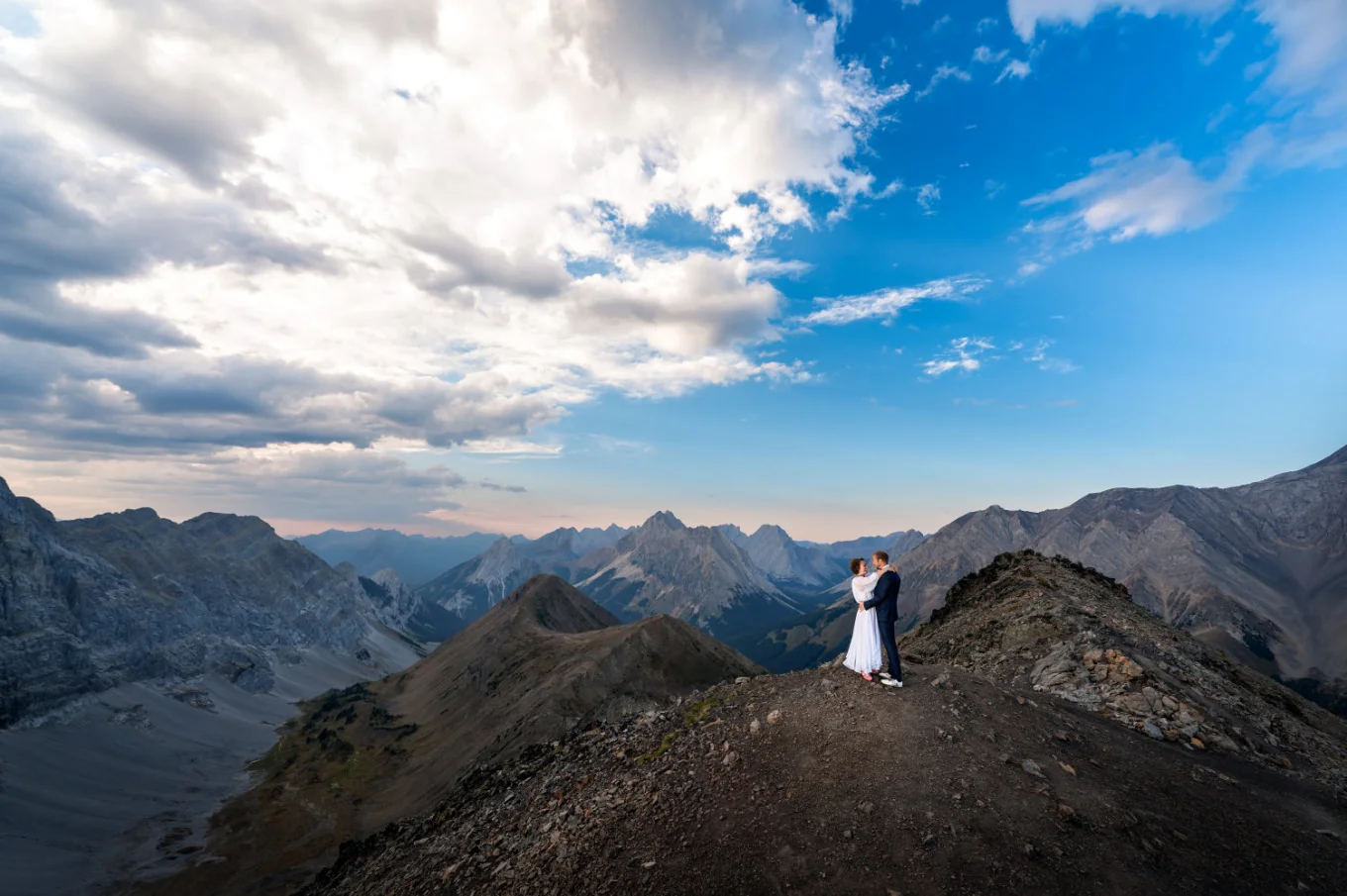 hiking adventure for banff wedding photography