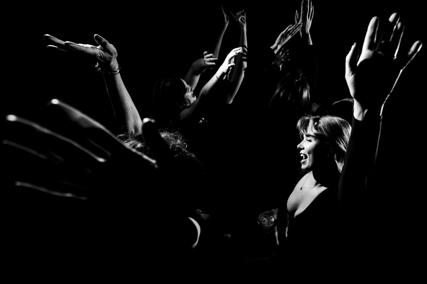 Wild Dance-floor with the hands in the air