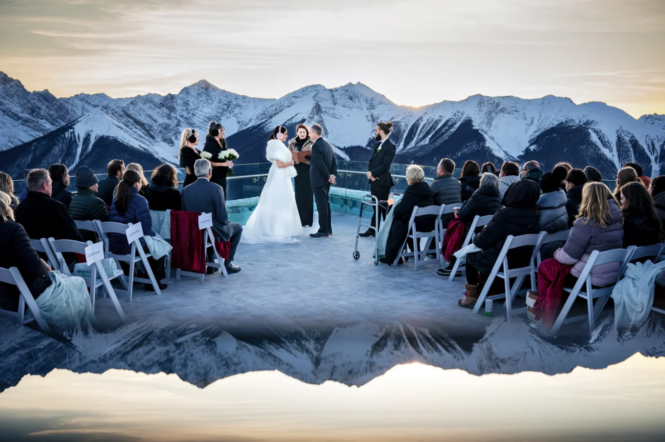 Amazing Banff Wedding Ceremony at Banff Gondola.