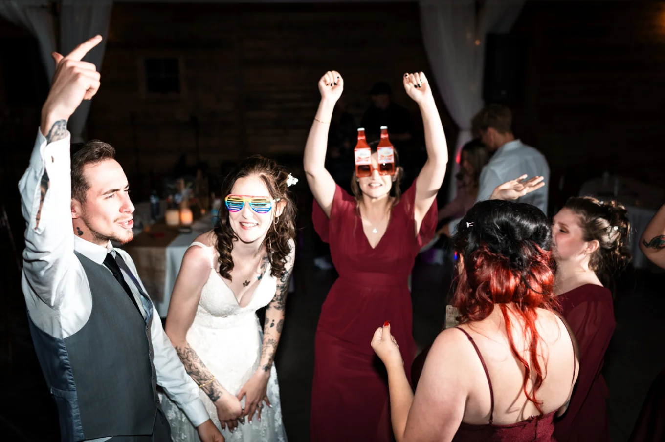 Wild dance on the wedding day in Calgary
