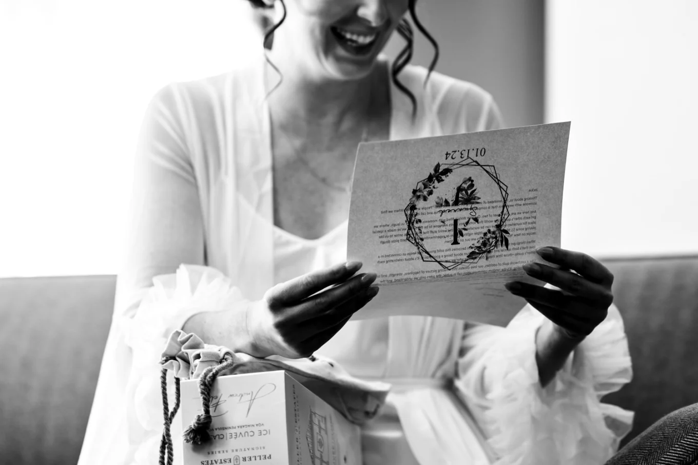 bride reads a more from the groom