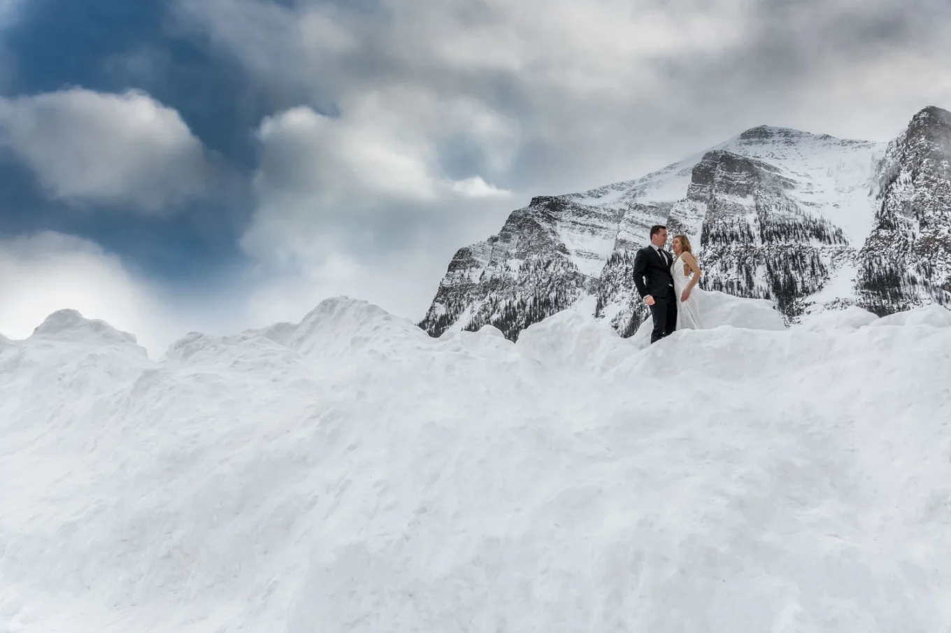 Winter Wedding Adventure Photography at Lake Louise