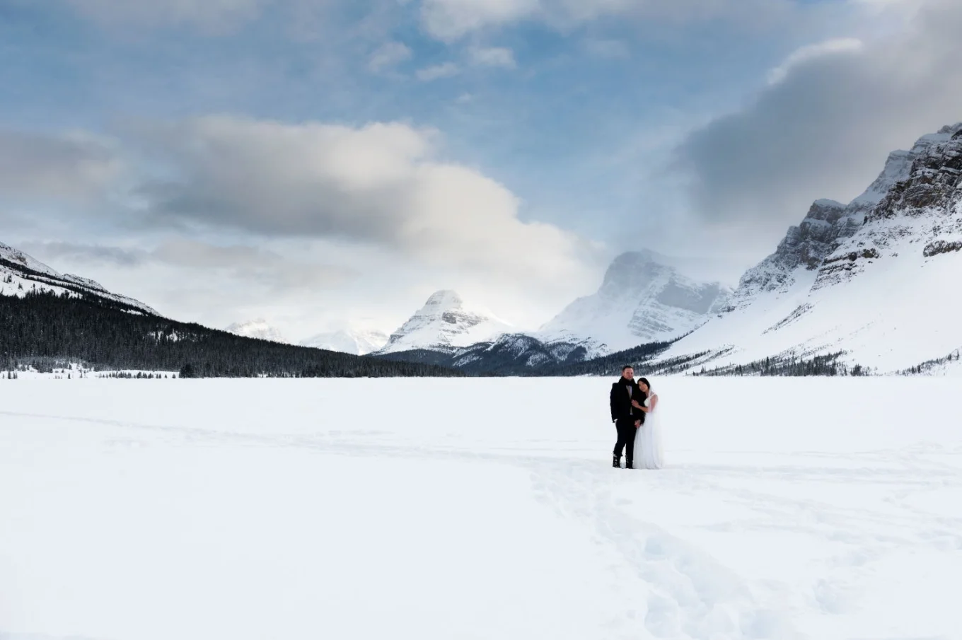 Winter After Wedding Session in Rocky Mountains