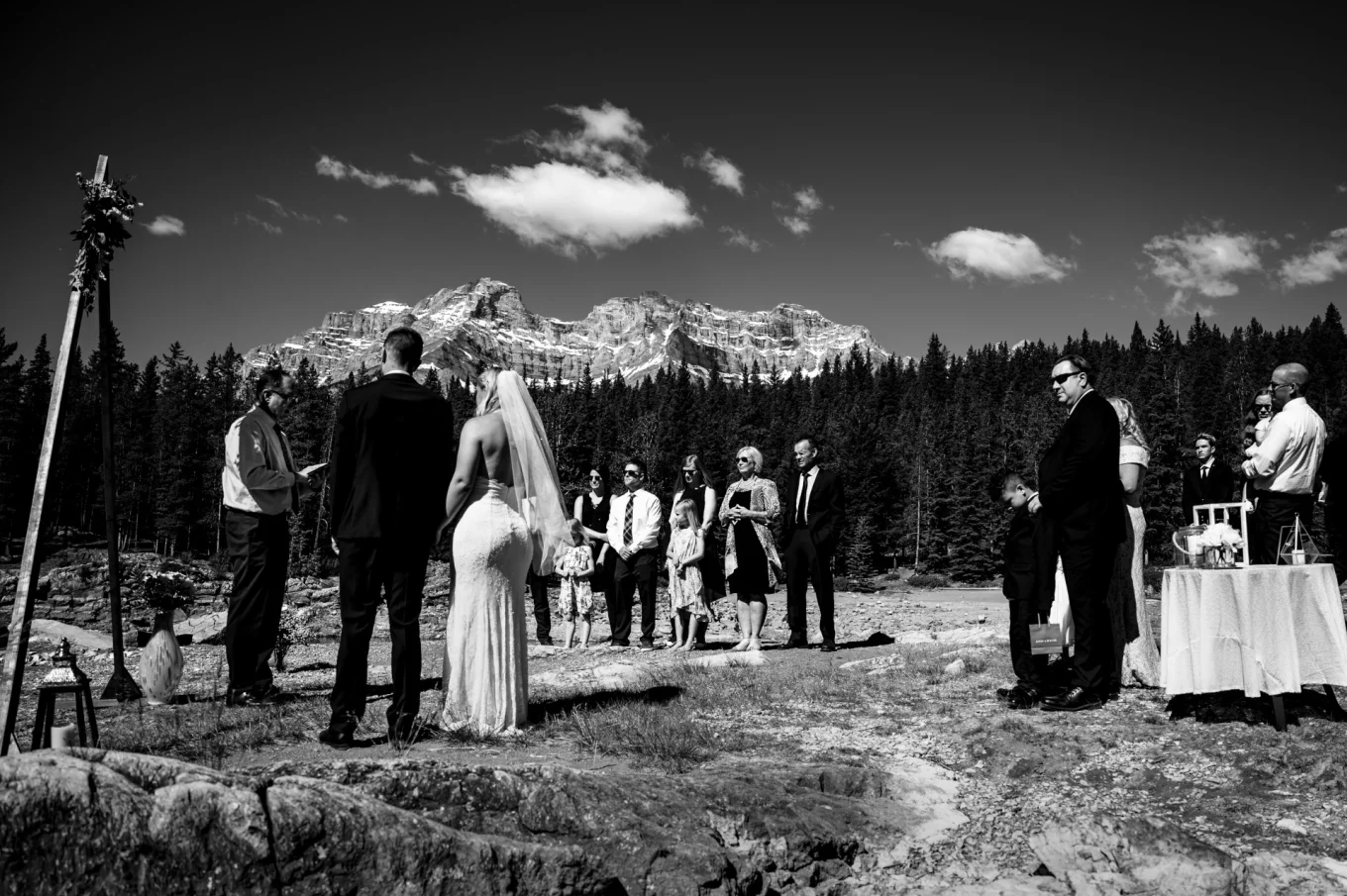 Elopement Wedding Ceremony in Banff