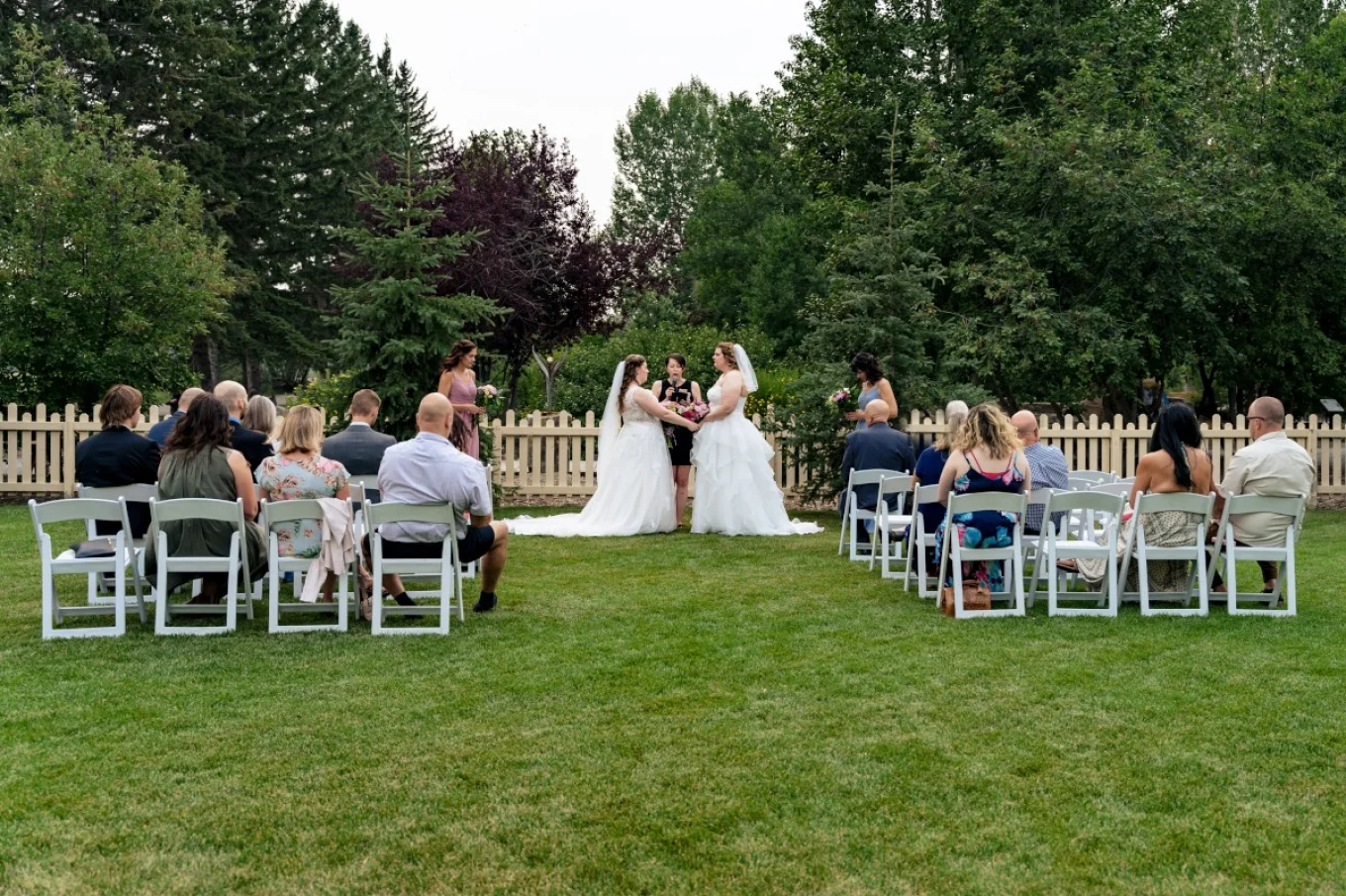 Calgary Wedding Photography during the romantic ceremony at Bow Valley Ranche