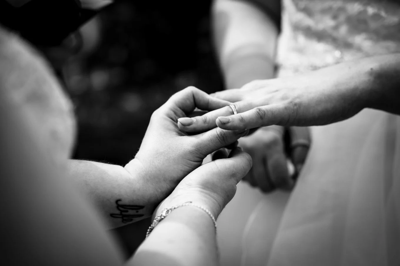 Bride's wedding rings.