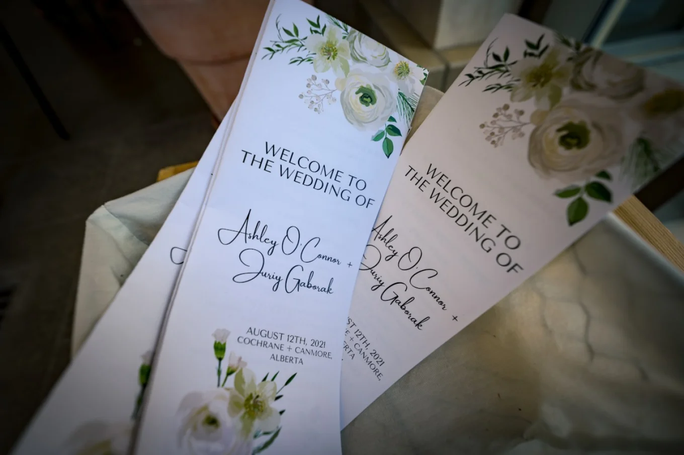 Wedding schedule