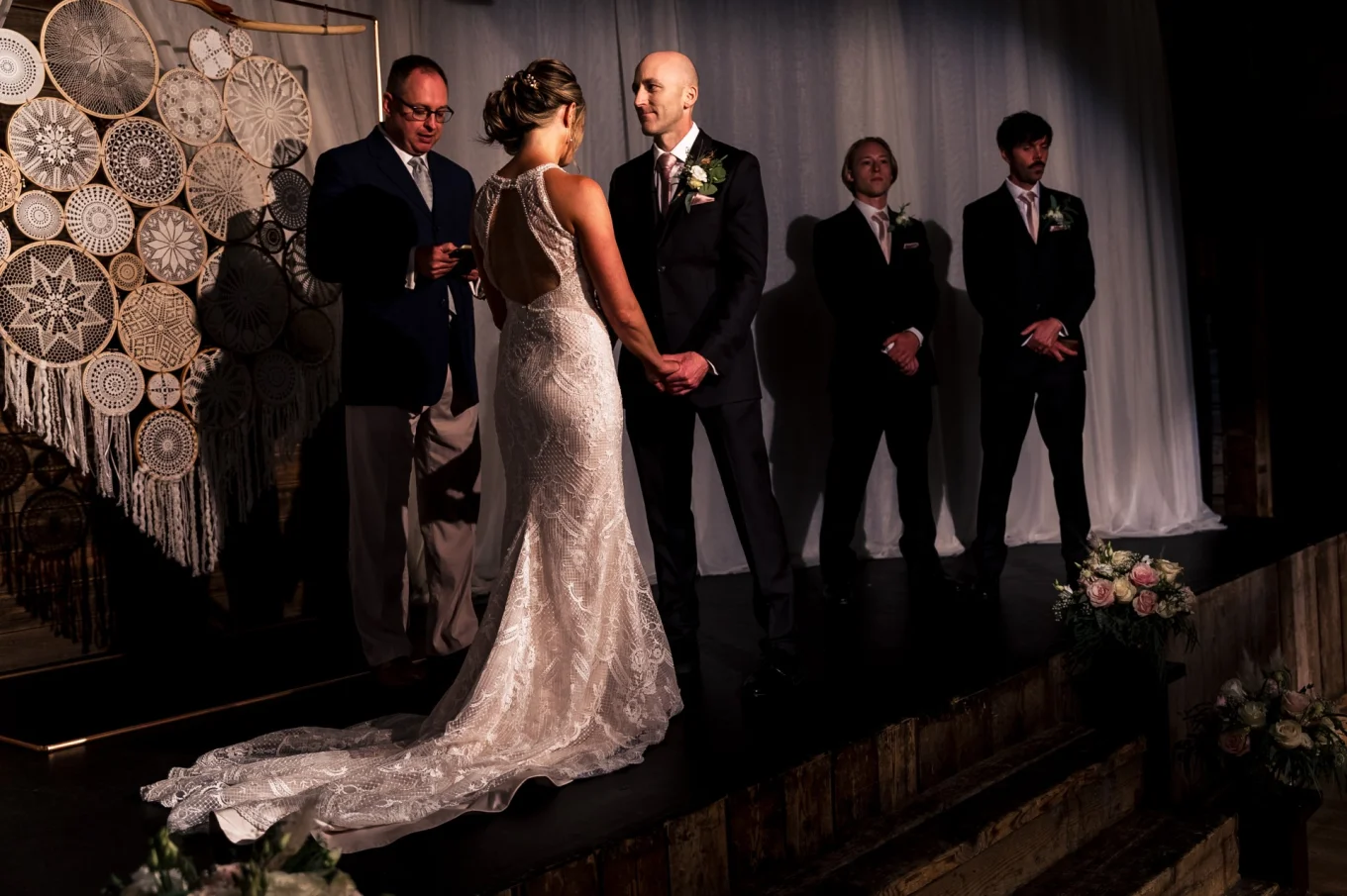 Calgary Officiant is holding the wedding ceremony