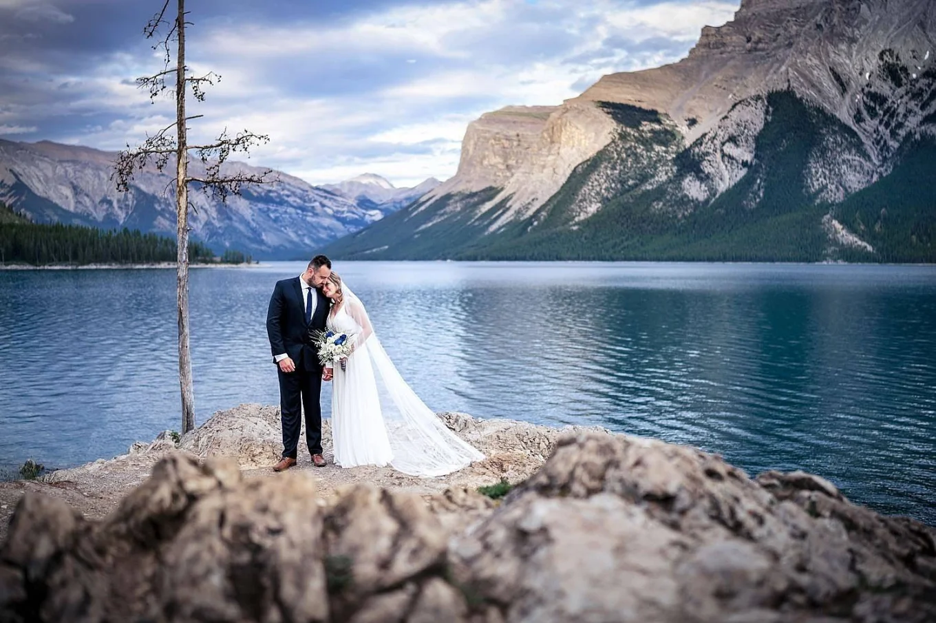 Amazing wedding portrait taken by Banff Wedding Photographers