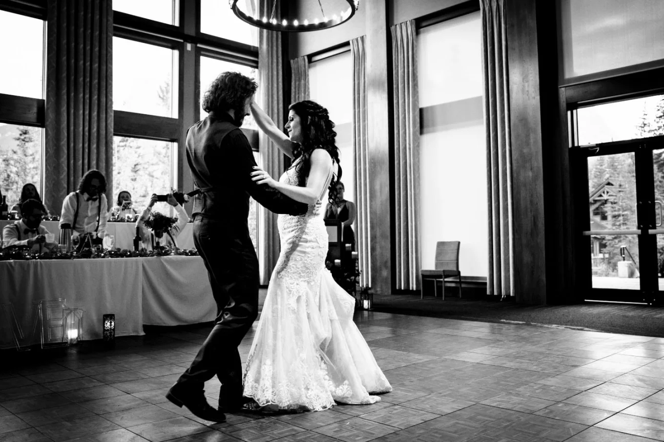 First dance in black and white.