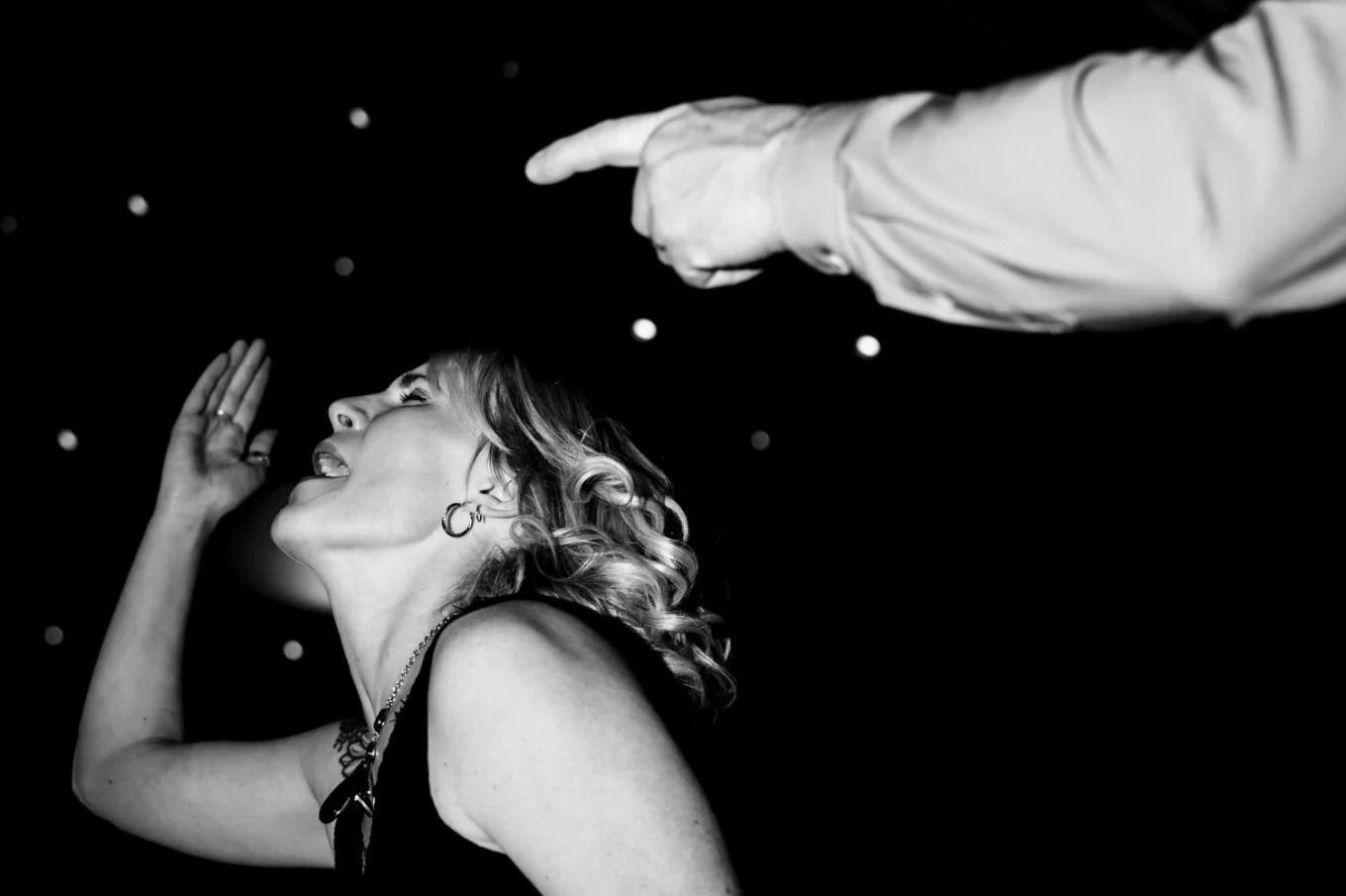 Woman dancing at the dance floor at Banff Wedding.