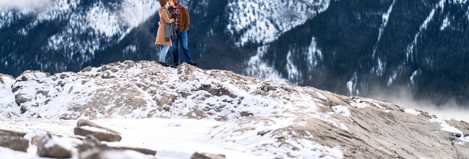 Coupe in love in the Canadian Rockies