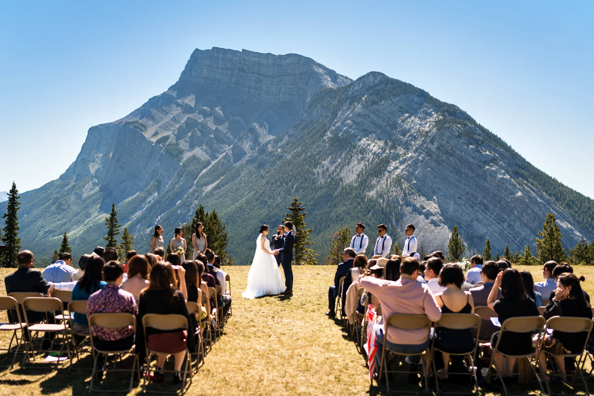 Wedding ceremony in banff captured by banff wedding photographer