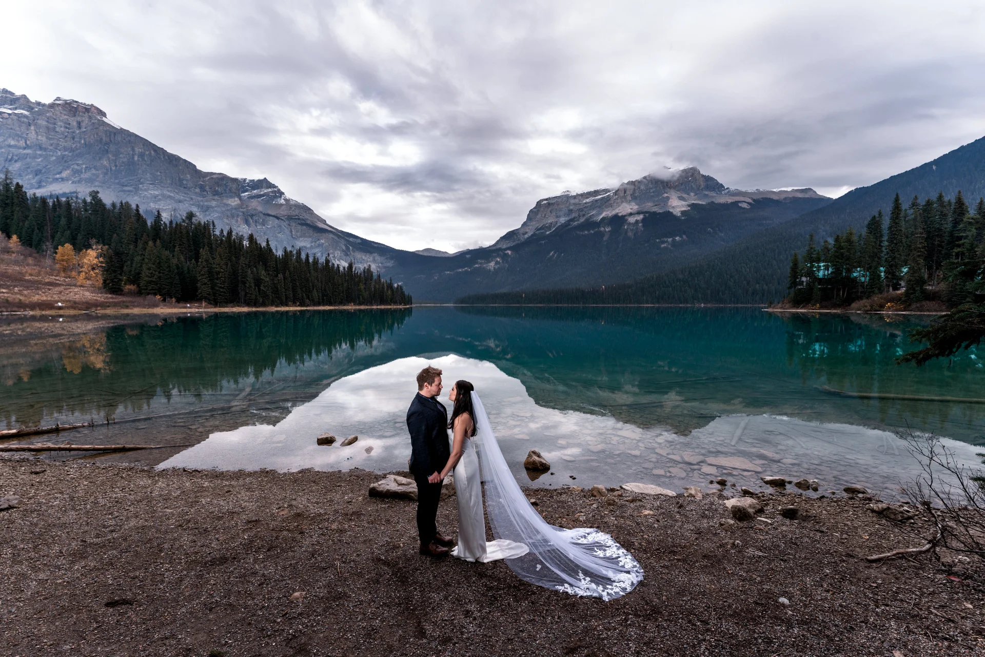 Elopement at Emerald Lake in Canada