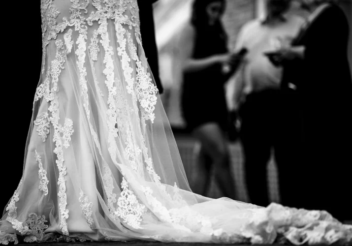 Sunning Bottom of the Wedding Dress
