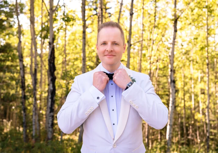 Groom's portrait in Calgary