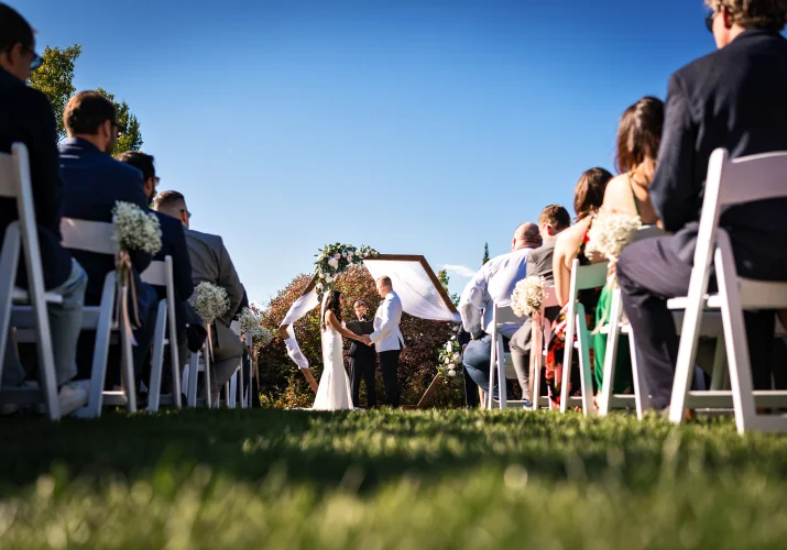 Calgary Wedding Photography of the bride and groom getting marrried