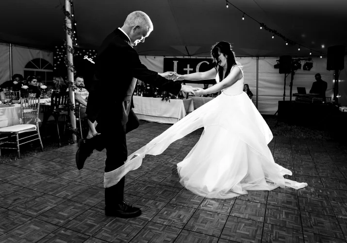 Father daughter dance at the Canadian Wedding