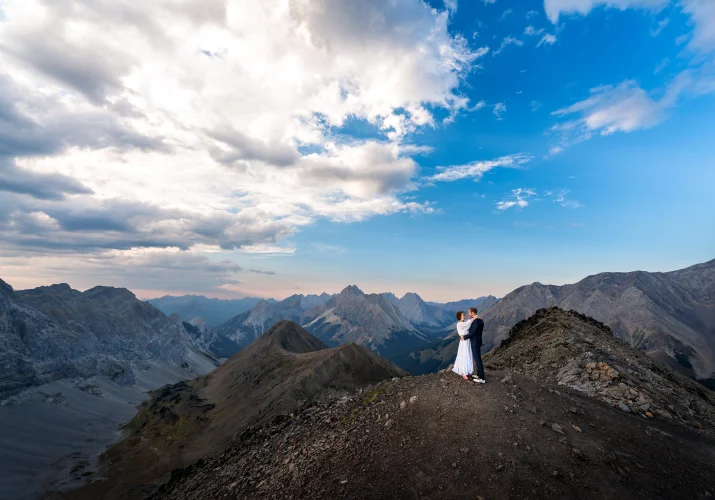 hiking adventure for banff wedding photography