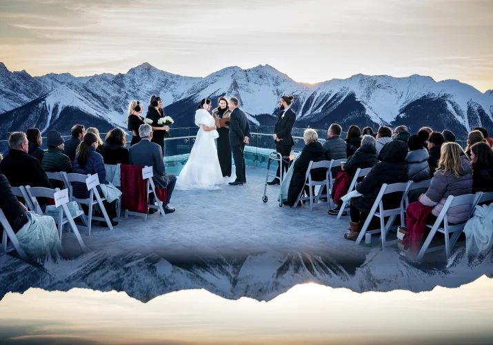 Amazing Banff Wedding Ceremony at Banff Gondola.