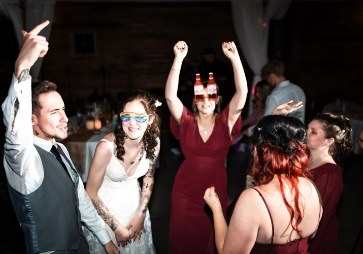 Wild dance on the wedding day in Calgary