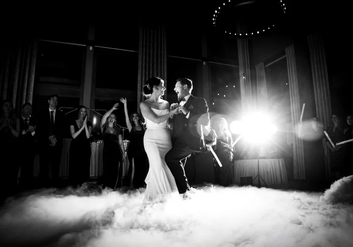 First dance of the newlyweds at Canmore Wedding