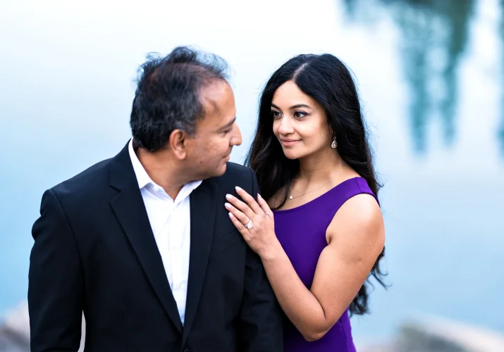 Wife look with love at her husband