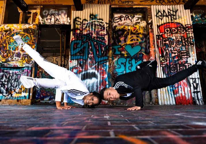 Breakdance in an old building in Banff.