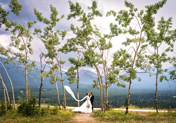 Bride and groom portrait