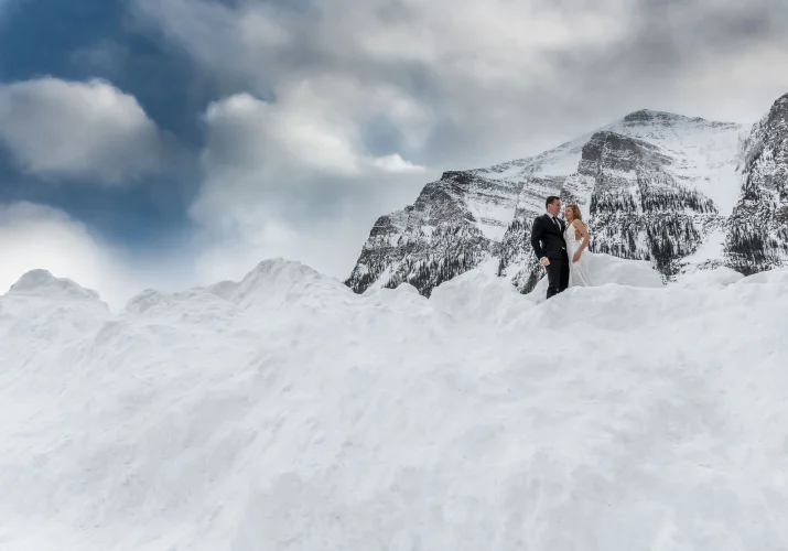 Winter Wedding Adventure Photography at Lake Louise