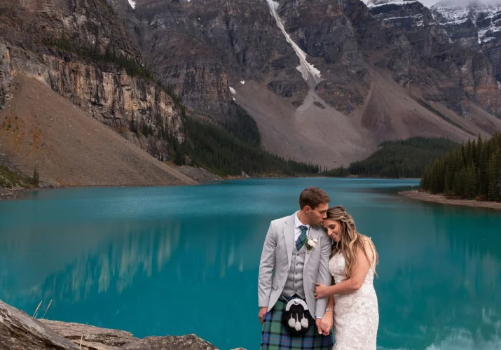 Elopement Photo Session at Moraine Lake in Banff National Park