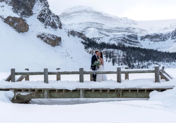 Winter Wedding at Bow Lake