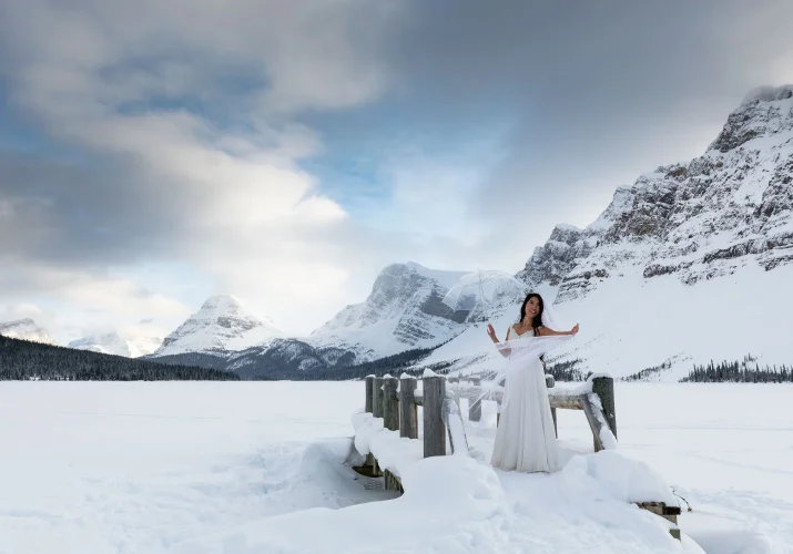 Bridal portrait Banff