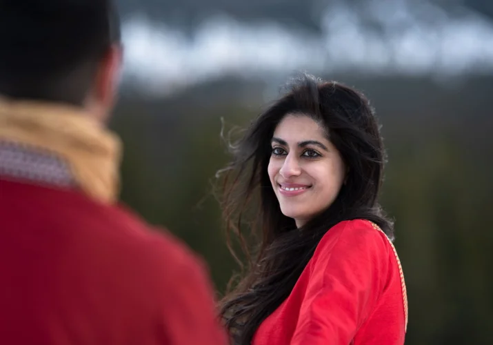 Beautiful Indian Bridal Portrait in banff.