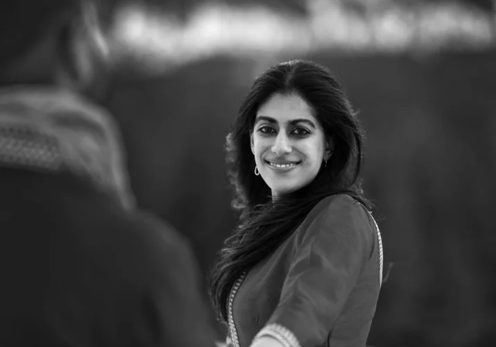 Bridal Portrait in black and white.