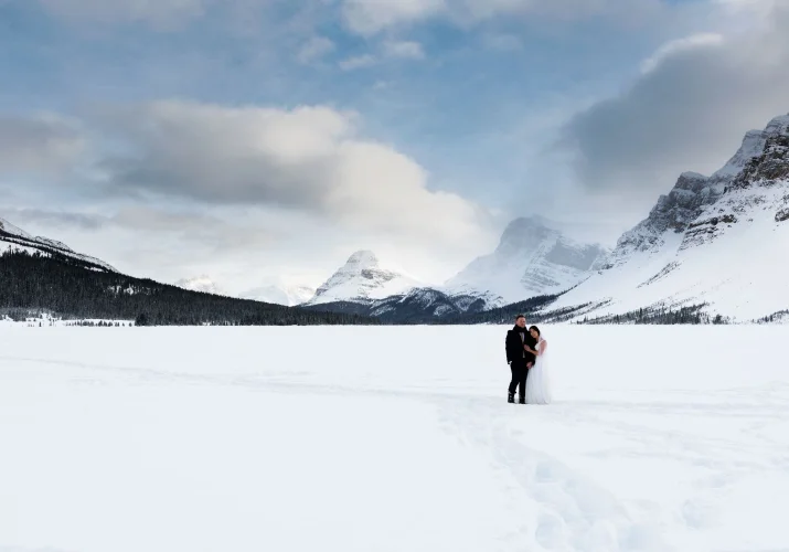 Winter After Wedding Session in Rocky Mountains