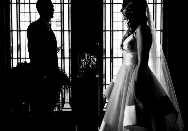 Newlyweds are posing to Calgary Weddings Photographers .