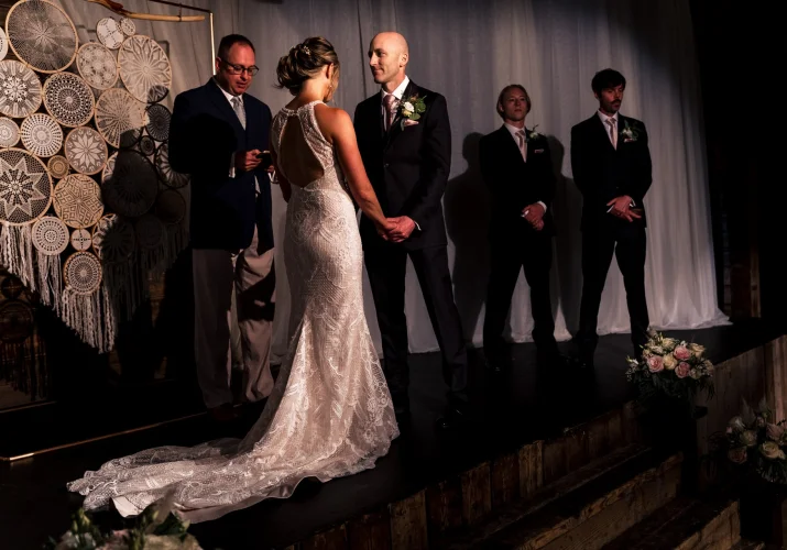 Calgary Officiant is holding the wedding ceremony