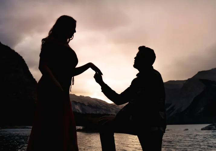 Engaged moments taken by Calgary Wedding Photographer.