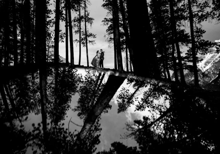 Stunning mirror silhouette in the forest taken by talented photographer Eliza Slobodzian.